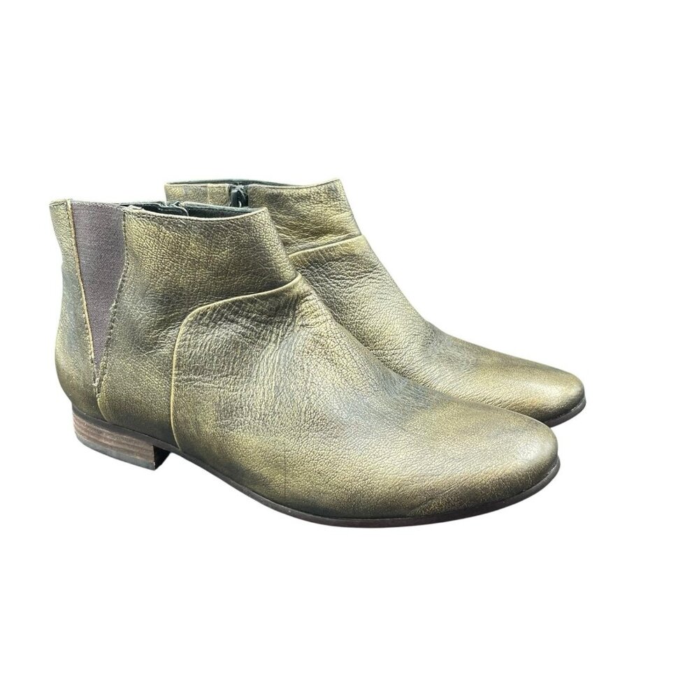 Cole Haan Allen Bootie Zip Ankle Boots Metallic Petina Women Sz 8 B Msrp $250